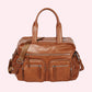 Vegan Leather Nappy Carry All - Tan
