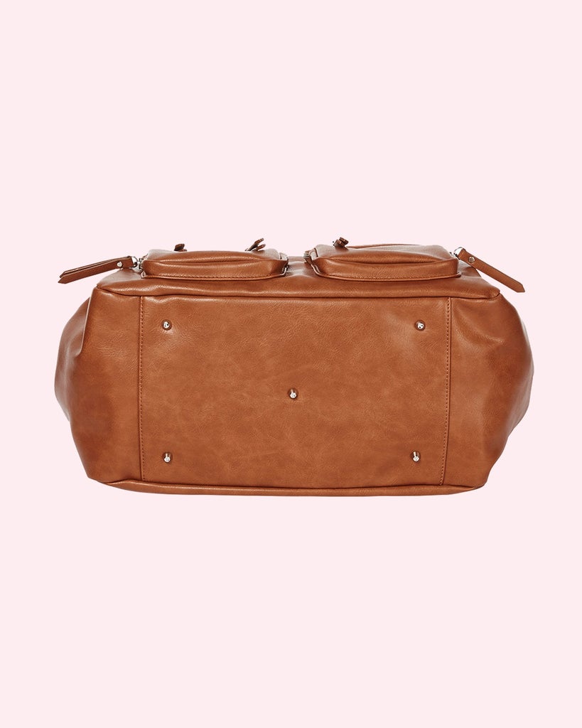 Vegan Leather Nappy Carry All - Tan