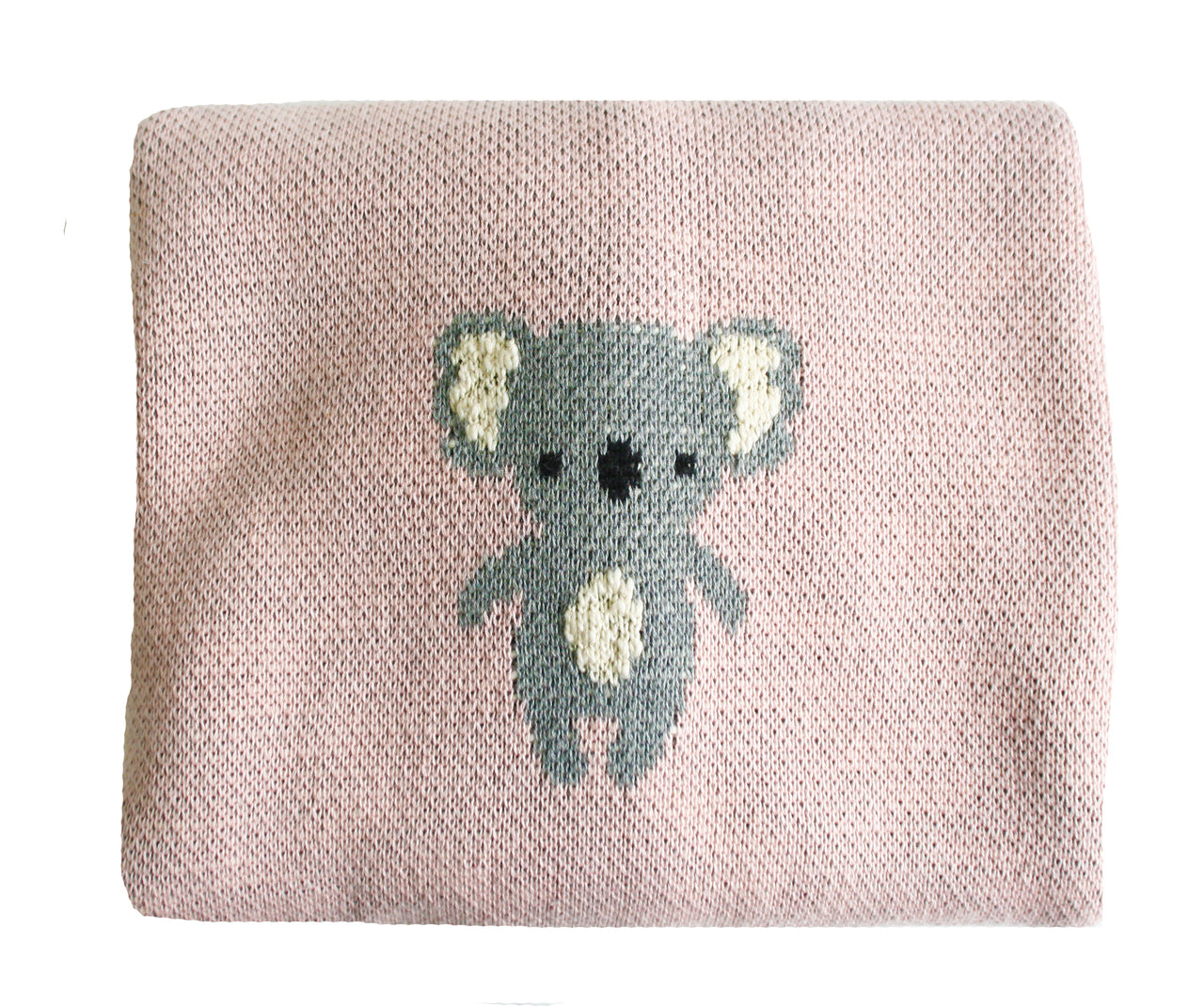 Koala Organic Cotton Baby Blanket - Pink