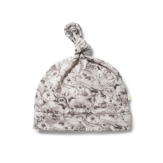 Organic Knot Hat - Forest Animals