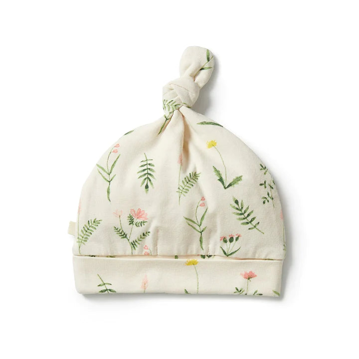 Organic Knot Hat - Wild Flower