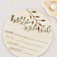 Hello World Classic Birth Announcement Disc - Natural