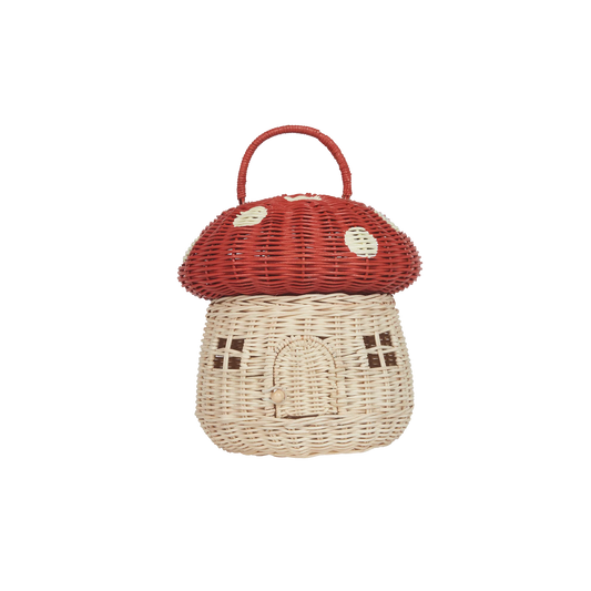 Mushroom Basket - Red