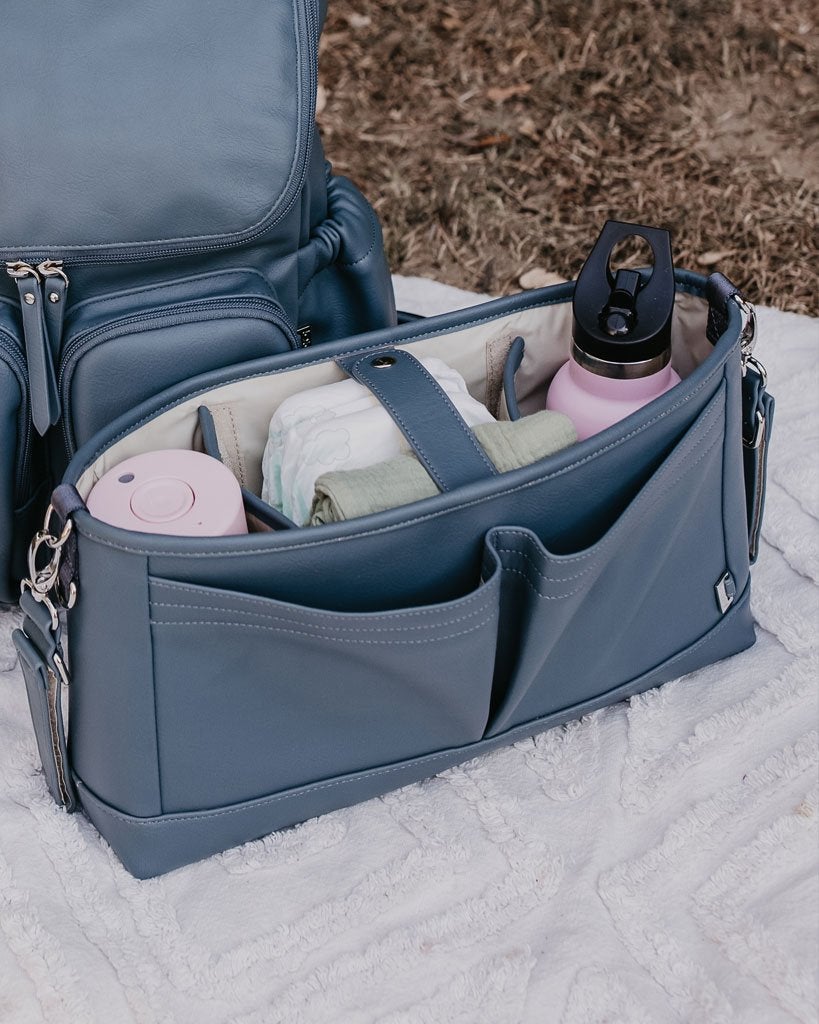 Stroller Organiser/Pram Caddy - Stone Blue