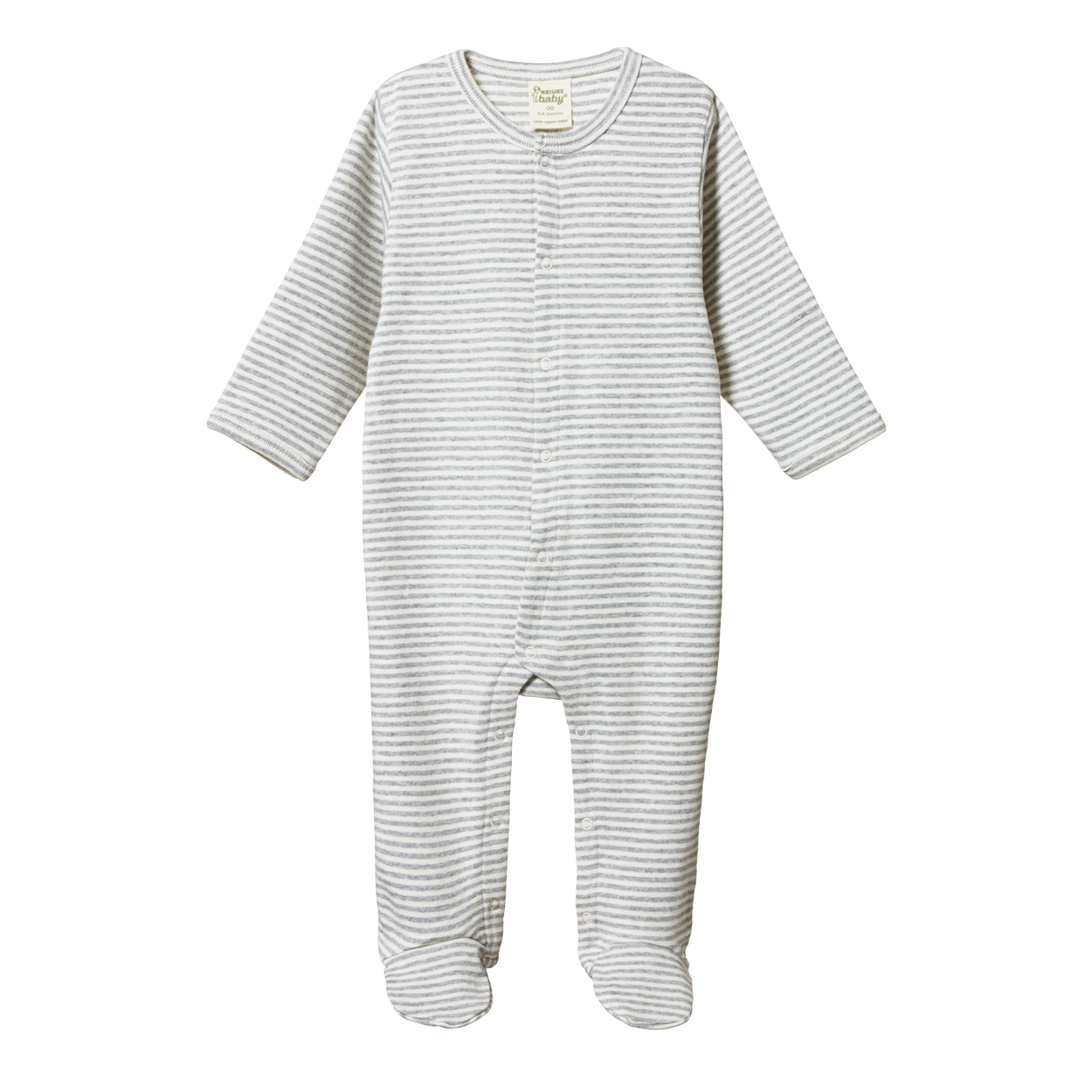 Nature Baby Stretch & Grow - Grey Marl Stripe