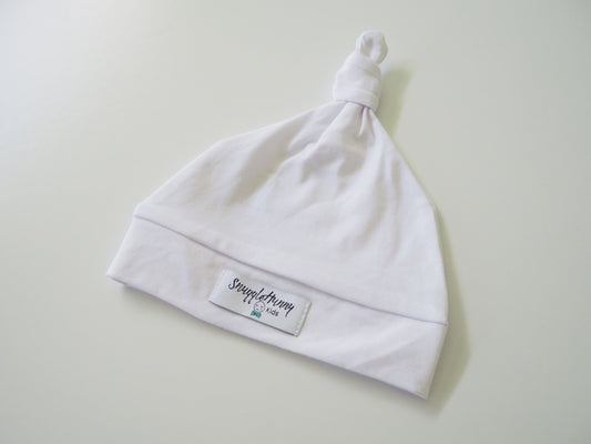 Snuggle Hunny - White Knotted beanie
