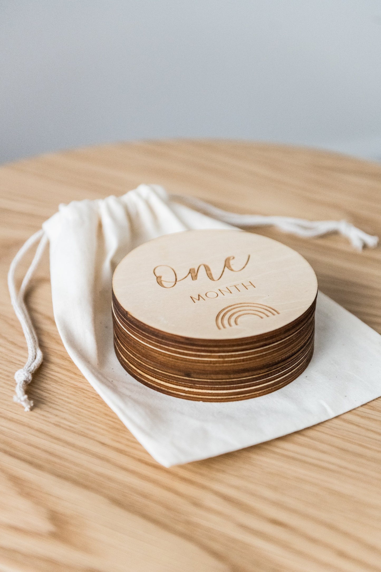 Wooden Milestone Discs - Monthly