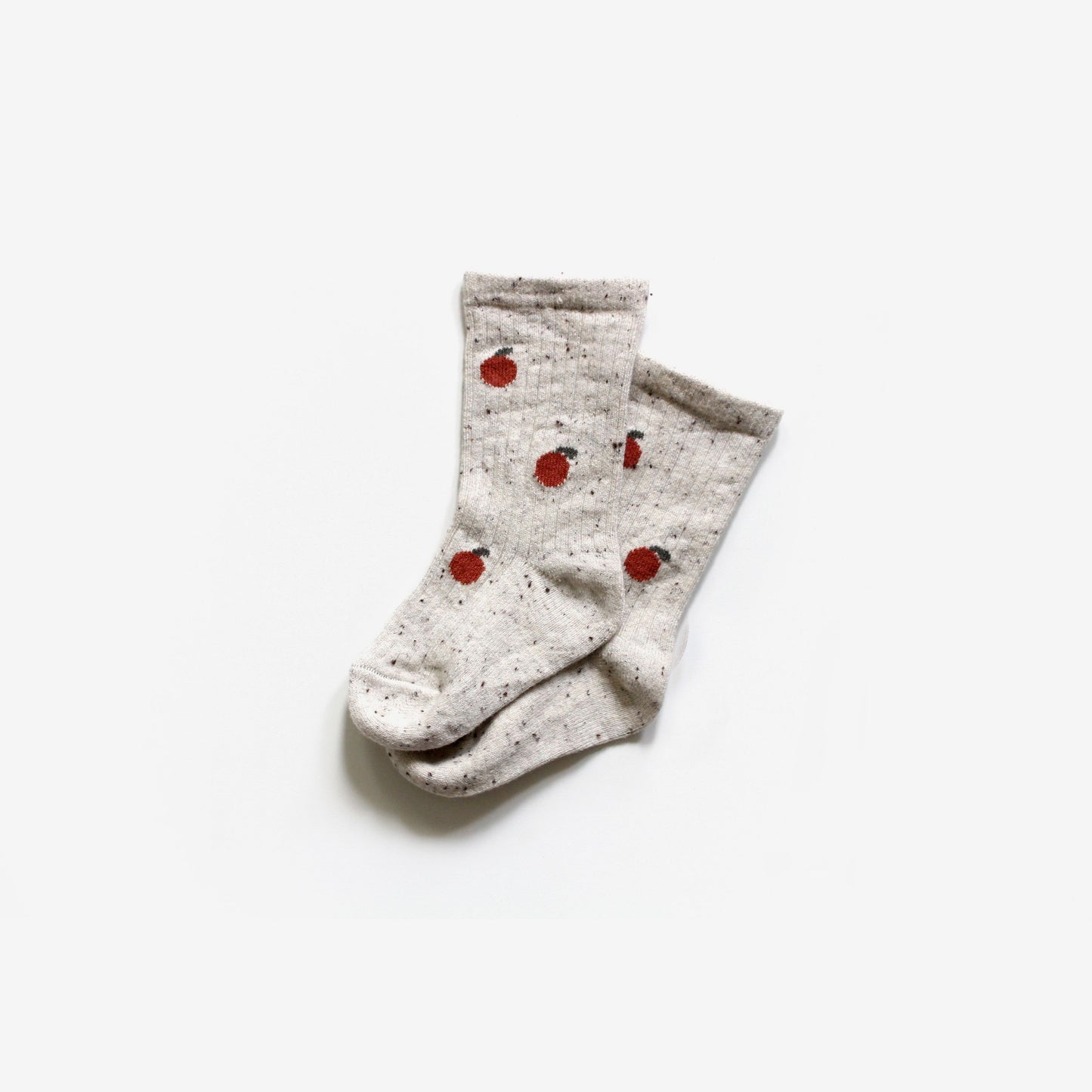 Organic Cotton Jacquard Socks- Little Persimmon